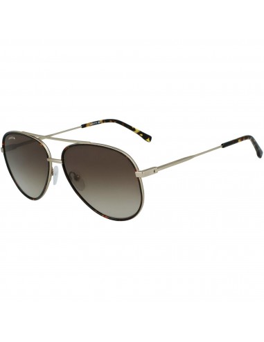 Lacoste Unisex Sunglasses - Brown Lens Full Rim Matte Gold Pilot Frame | L247S 710 commande en ligne