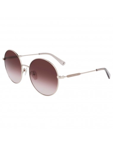 Longchamp Women's Sunglasses - Metal Rose Gold Round Frame Plastic Lens | LO143S 774 50-70% off 