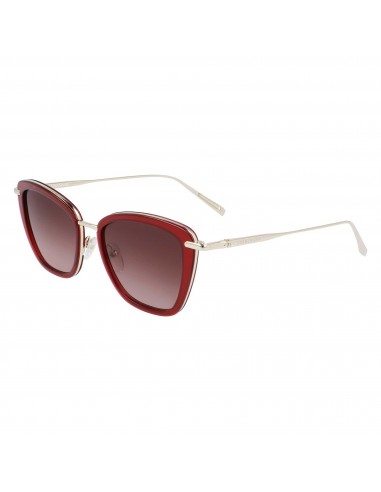 Longchamp Women's Sunglasses - Metal Burgundy Butterfly Full Rim Frame | LO638S 604 pas chere