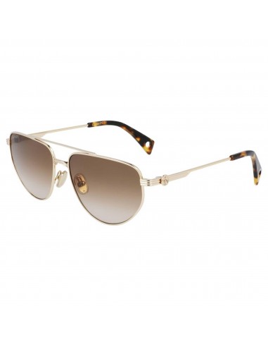 Lanvin Unisex Sunglasses - Gold Aviator Frame Brown Gradient Lens | LNV105S 740 en stock