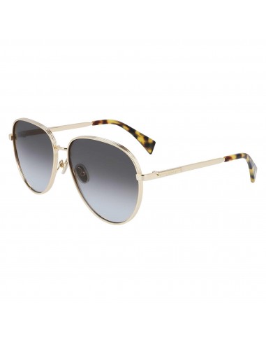 Lanvin Unisex Sunglasses - Gradient Gray Lens Aviator Metal Frame | LNV107S 714 de la marque