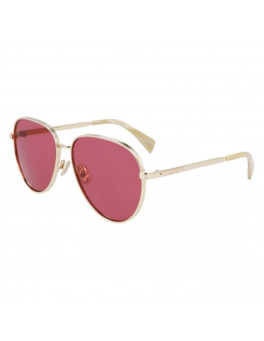 Lanvin Women's Sunglasses - Wine Lens Gold Metal Full Rim Pilot Frame | LNV107S 716 online