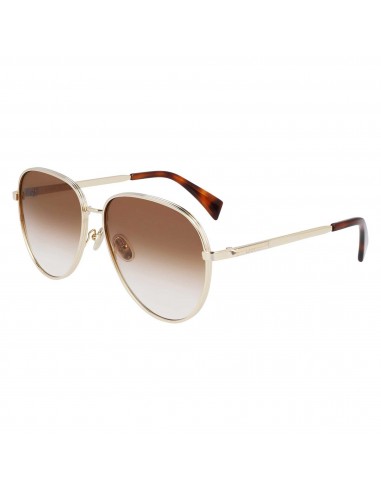 Lanvin Women's Sunglasses - Gradient Brown Lens Aviator Metal Frame | LNV107S 740 Toutes les collections ici