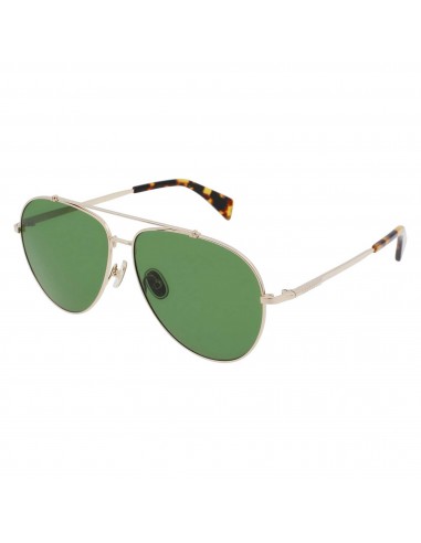 Lanvin Men's Sunglasses - Gold Full Rim Metal Pilot Frame Green Lens | LNV113S 733 la livraison gratuite