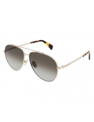 Lanvin Unisex Sunglasses - Gradient Grey Lens Gold Metal Pilot Frame | LNV113S 714 l'évolution des habitudes 