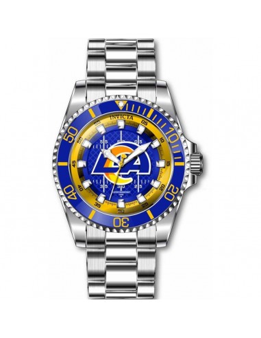 Invicta Men's Quartz Watch - NFL Los Angeles Rams Blue and Yellow Dial | 43330 Economisez 