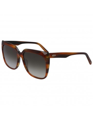 MCM Women's Sunglasses - Zyl Striped Cognac Square Full Rim Frame | MCM701S 256 pas chere