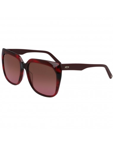 MCM Unisex Sunglasses - Square Striped Red Frame Brown Gradient Lens | MCM701S 617 la chaussure