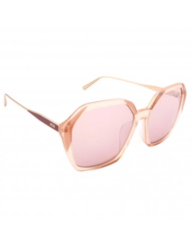 MCM Women's Sunglasses - Translucent Blush Hexagonal Plastic Frame | MCM700SA 670 vous aussi creer 