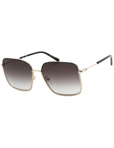 MCM Women's Sunglasses - Black/Gold Square Frame Grey Gradient Lens | MCM162S 015 de France