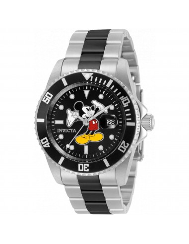 Invicta Men's Watch - Disney Mickey Mouse Silver Tone and Black Bracelet | 32385 Pour