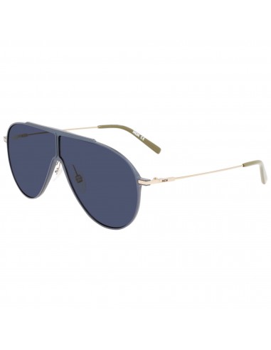 MCM Men's Sunglasses - Semi Matte Petrol Metal Shield Frame Blue Lens | MCM502S 423 JUSQU'A -70%! 