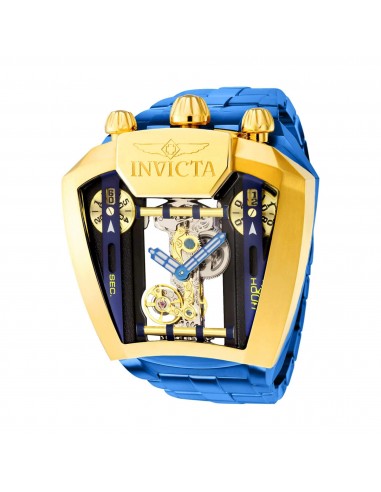 Invicta Men's Mechanical Watch - Speedway Black Skeleton Dial Blue Bracelet | 35458 Livraison rapide