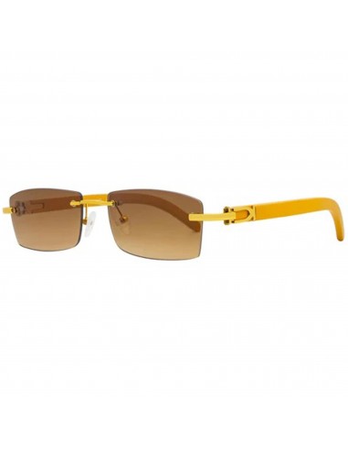 Porta Romana Unisex Sunglasses - Gradient Brown Lens Yellow and Gold | 1953 100R de l' environnement