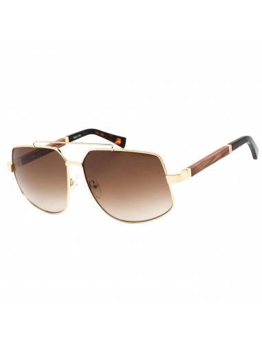 Porta Romana Unisex Sunglasses - Gradient Brown Lens Square Frame | 1966 Gold Wood l'achat 