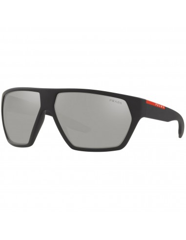 Prada Sport Men's Sunglasses - Linea Rossa Black Rubber Full-Rim PS08US DG02B0 des créatures d'habitude