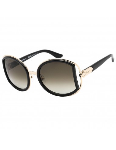 Salvatore Ferragamo Women's Sunglasses - Grey Gradient Lens Round Frame | SF719S 001 Par le système avancé 