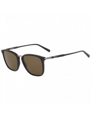 Salvatore Ferragamo Men's Sunglasses - Brown Lens Black Square Frame | SF910S 001 livraison et retour toujours gratuits