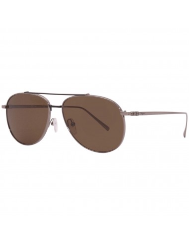 Salvatore Ferragamo Men's Sunglasses - Shiny Gunmetal Aviator Frame | SF201S 035 meilleur choix