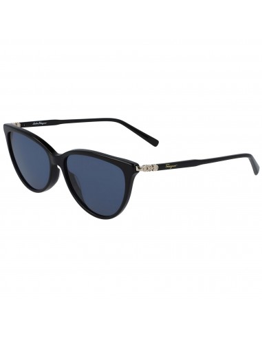 Salvatore Ferragamo Women's Sunglasses - Blue Lens Cat Eye Shape Frame | SF2870S 001 2 - 3 jours ouvrés.