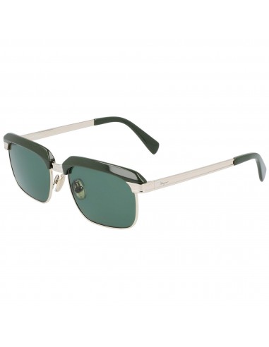 Salvatore Ferragamo Unisex Sunglasses - Green Lens Rectangular Frame | SF263S 312 Véritable concentré