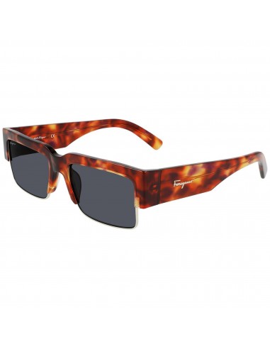 Salvatore Ferragamo Unisex Sunglasses - Tortoise and Gold Rectangular | SF276S 271 le des métaux précieux