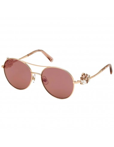 Swarovski Women's Sunglasses - Mirrored Bordeaux Lens Gold Metal Frame | SK0278 33U les muscles