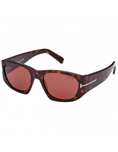 Tom Ford Unisex Sunglasses - Cyrille-02 Bordeaux Lens Dark Havana Frame | FT0987 52S en ligne