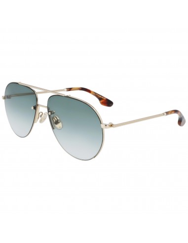 Victoria Beckham Women's Sunglasses - Gold Metal Full-Rim Aviator Frame | VB213S 700 les ctes