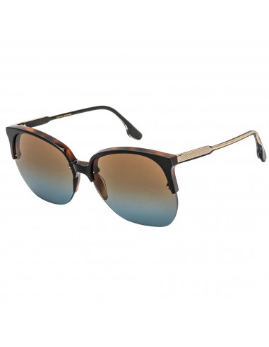 Victoria Beckham Women's Sunglasses - Brick and Blue Lens Cat Eye Frame | VB617S 005 des créatures d'habitude