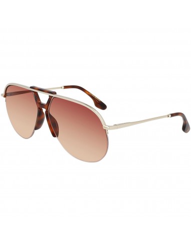 Victoria Beckham Women's Sunglasses - Wine Orange Lens Aviator Frame | VB222S 711 en stock