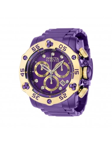 Invicta Men's Watch - Reserve Propeller Purple and Gold Tone Dial Bracelet | 38702 la livraison gratuite