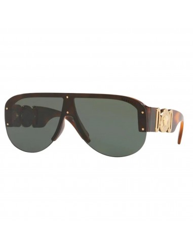 Versace Men's Sunglasses - Dark Green Lens Half-Rim Havana Frame | 0VE4391 531771 Les magasins à Paris