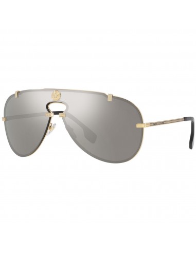 Versace Men's Sunglasses - Light Grey Mirrored Silver Lens Aviator | VE2243 10026G hantent personnes