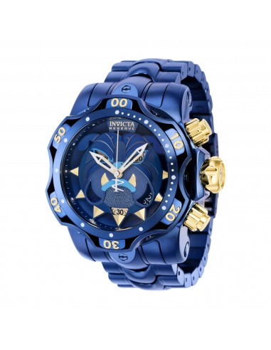 Invicta Men's Watch - Reserve Venom Dark Blue, Gold Tone Rotating Bezel | 38719 Pour