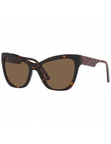 Versace Women's Sunglasses - Dark Brown Lens Cat Eye Acetate Frame | VE4417U 535973 de votre