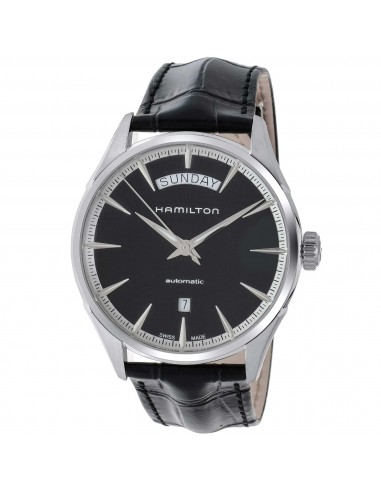 Hamilton Men's Watch - Jazzmaster Automatic Day Date Display Black Strap | H42565731 Faites des économies