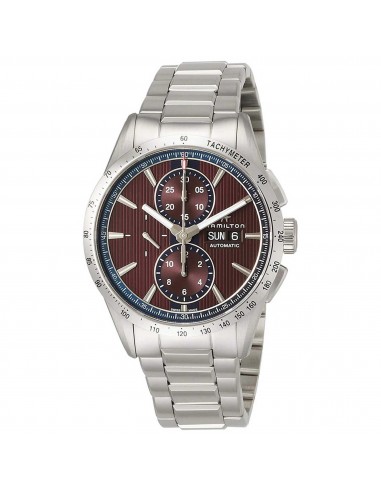 Hamilton Men's Watch - Broadway Chronograph Burgundy Dial Steel Bracelet | H43516171 shop