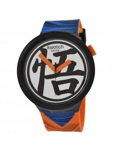 Swatch Unisex Watch - Swatch Dragon Ball Z Goku X Quartz Black Case | SB01Z101 français