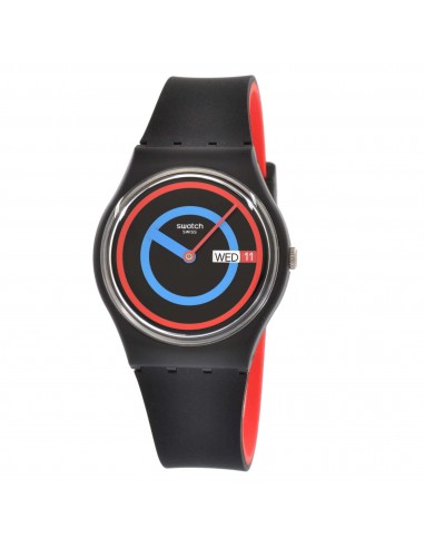 Swatch Unisex Watch - The January Circling Black Date Display Rubber Strap | SO28B706 livraison gratuite