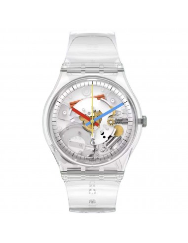 Swatch Unisex Watch - Clear Clearly Gent Transparent Case Skeleton Dial | SO28K100 paiement sécurisé