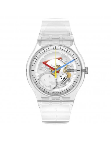 Swatch Unisex Quartz Watch - Clearly New Gent Clear Skeleton Dial Strap | SO29K100 ou a consommer sur place