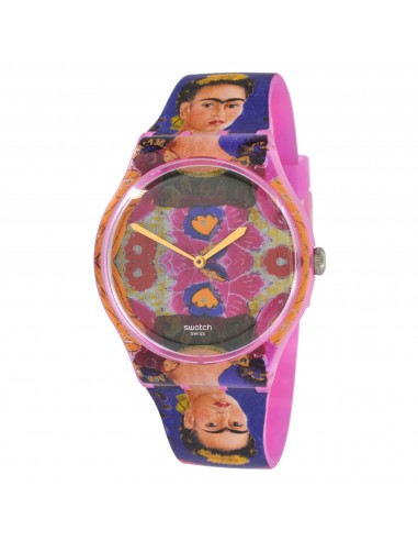 Swatch Unisex Quartz Watch - Centre Pompidou The Frame Silicone Strap | SUOZ341 Par le système avancé 