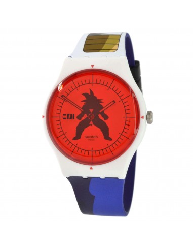 Swatch Unisex Watch - Dragon Ball Z Vegeta Printed Black and Red Dial Strap | SUOZ348 prix pour 