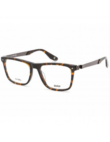 BMW Men's Eyeglasses - Dark Havana Square Plastic Frame Clear Demo Lens | BW5002-H 052 Faites des économies