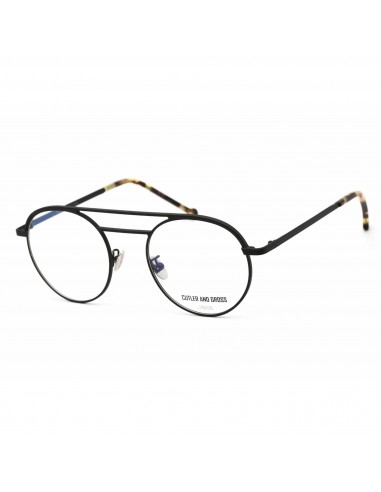 Cutler And Gross Men's Eyeglasses - Black Round Aviator Metal Frame | CG1269 013 Paris Déstockage Promo