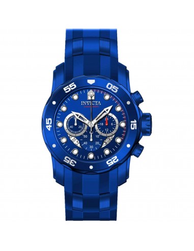 Invicta Men's Watch - Pro Diver Chronograph Blue Dial Rubber and Steel Strap | 40929 outlet