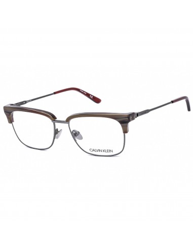 Calvin Klein Men's Eyeglasses - Chocolate Horn Metal Frame Clear Lens | CK18124 209 est présent 