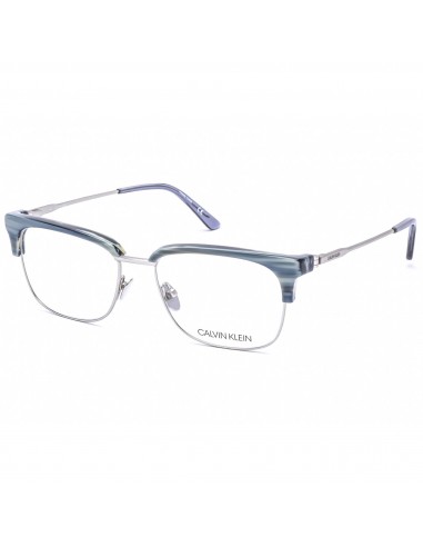 Calvin Klein Unisex Eyeglasses - Slate Blue Horn Metal Frame Clear Lens | CK18124 420 soldes