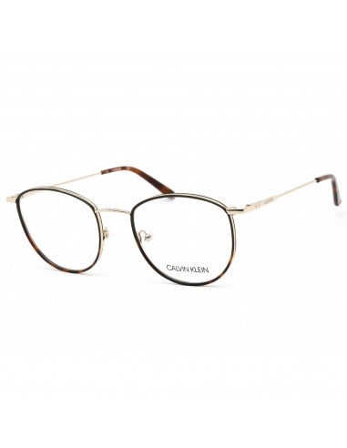 Calvin Klein Women's Eyeglasses - Light Gold Round Frame Clear Lens | CK19117 716 online